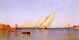 Sanford Robinson Gifford Fishing Boats Coming into Brindisi Harbor painting
